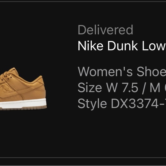 Nike Women's Dunk Sneakers in Tan - Picture 6 of 6